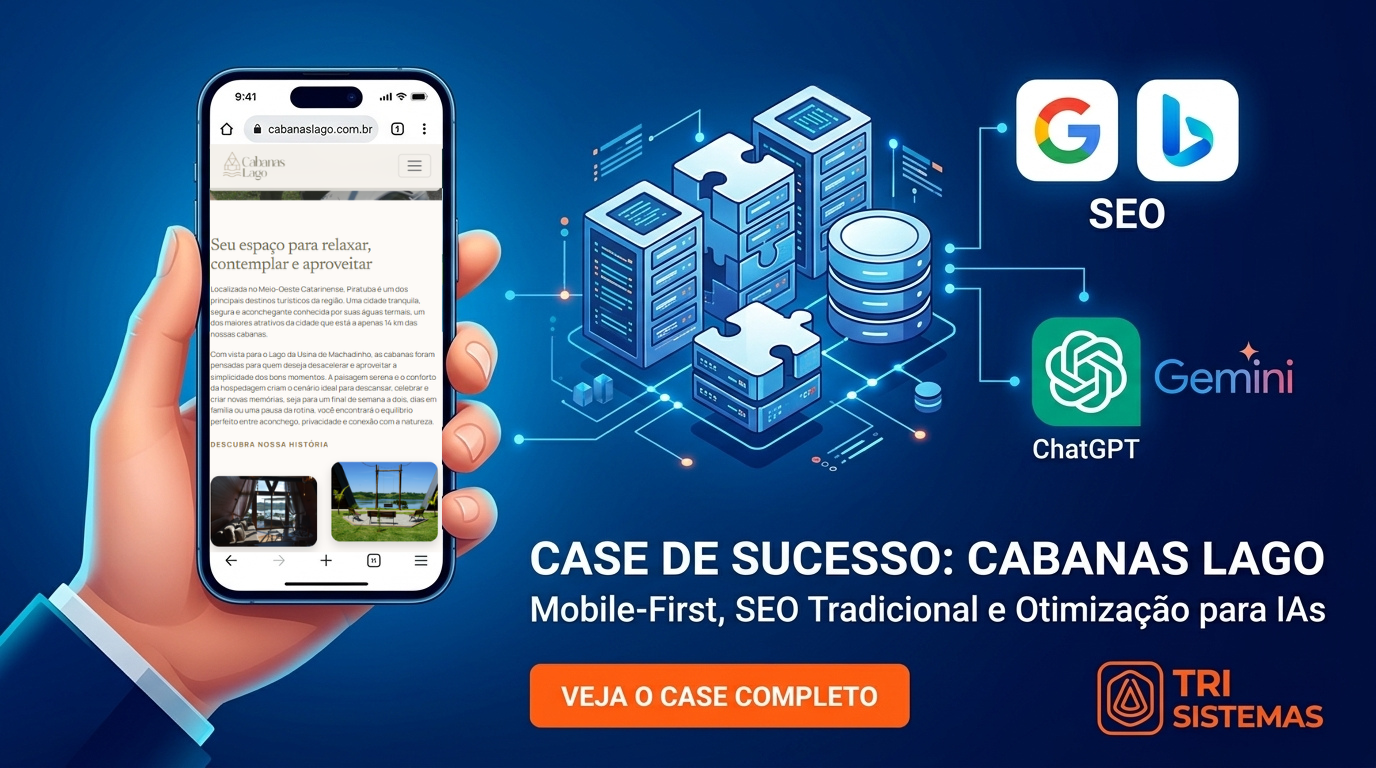 Novo website cabanaslago e a nova fronteira de SEO para Agentes de IA